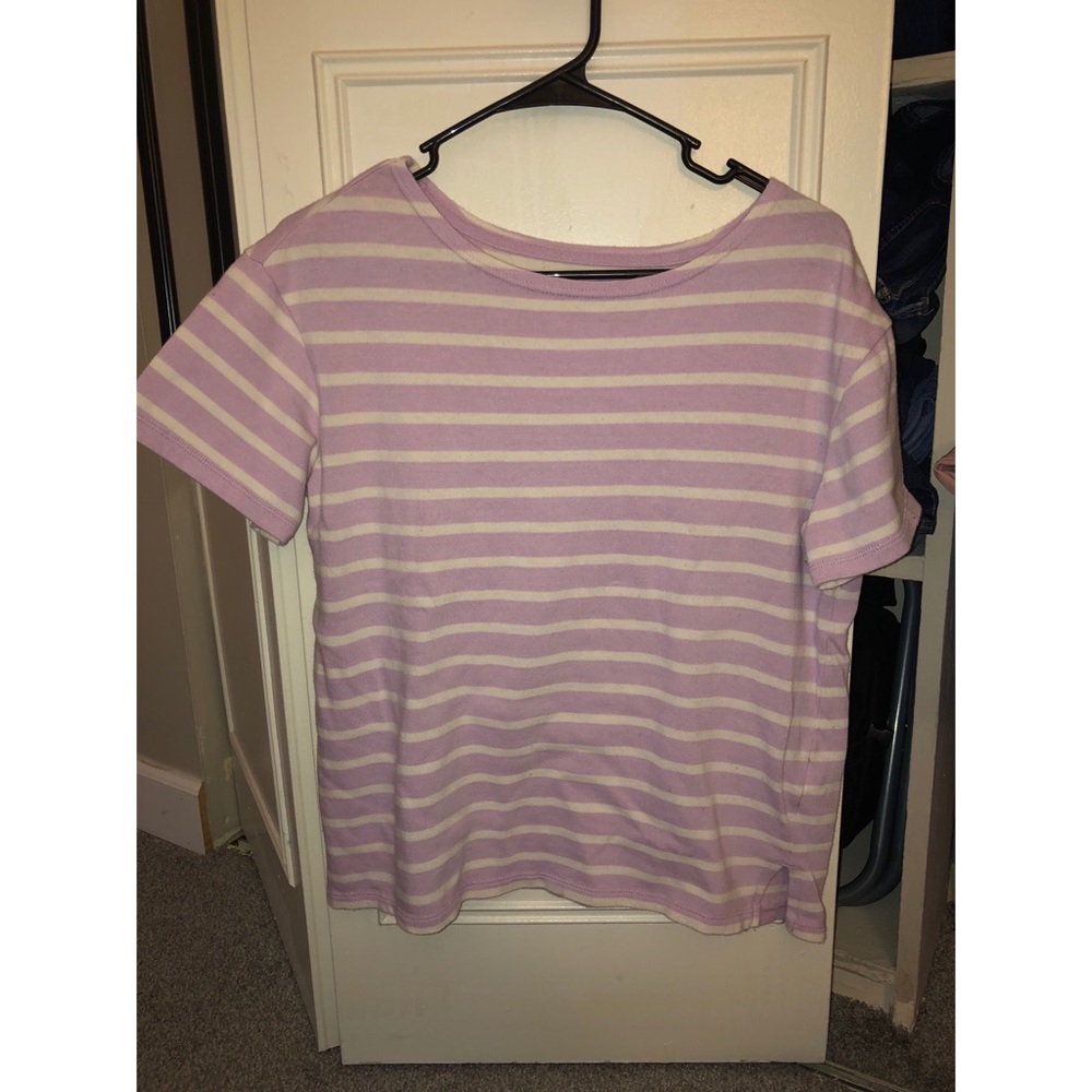 Purple & white striped TShirt